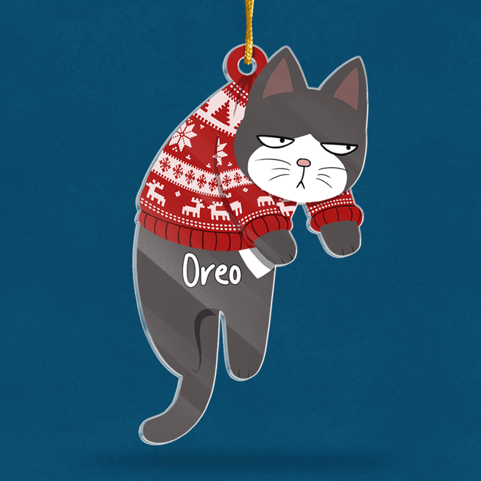 Have Yourself A Very Meowy Christmas - Cat Personalized Custom Ornament
