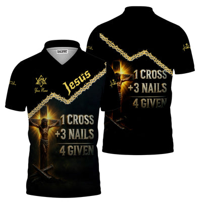 Custom Name Jesus Shirt, Jesus 3 Nails Plus 1 Cross 4 Given Gift For Men And Women, Religious Gift for Christian, Christian Apparel