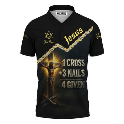 Custom Name Jesus Shirt, Jesus 3 Nails Plus 1 Cross 4 Given Gift For Men And Women, Religious Gift for Christian, Christian Apparel