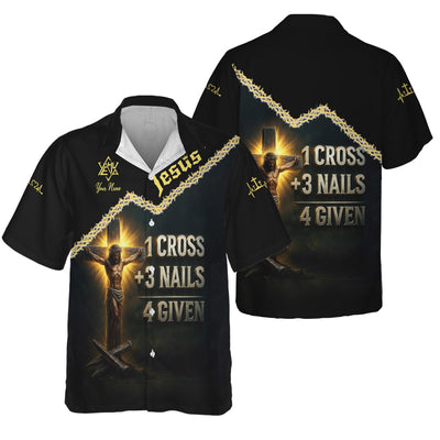 Custom Name Jesus Shirt, Jesus 3 Nails Plus 1 Cross 4 Given Gift For Men And Women, Religious Gift for Christian, Christian Apparel