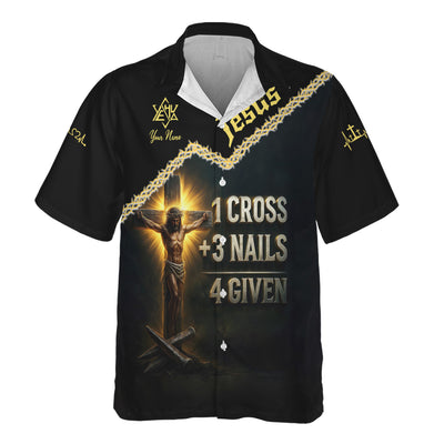 Custom Name Jesus Shirt, Jesus 3 Nails Plus 1 Cross 4 Given Gift For Men And Women, Religious Gift for Christian, Christian Apparel