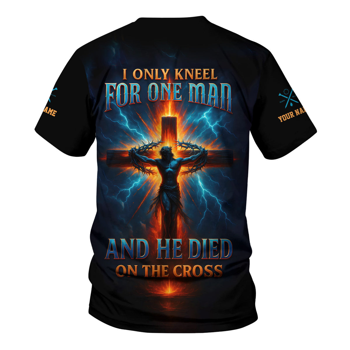 I Only Kneel For One Man And He Died On The Cross Shirt God Jesus Christian Believer Christian Gift Ideas For Men & Women