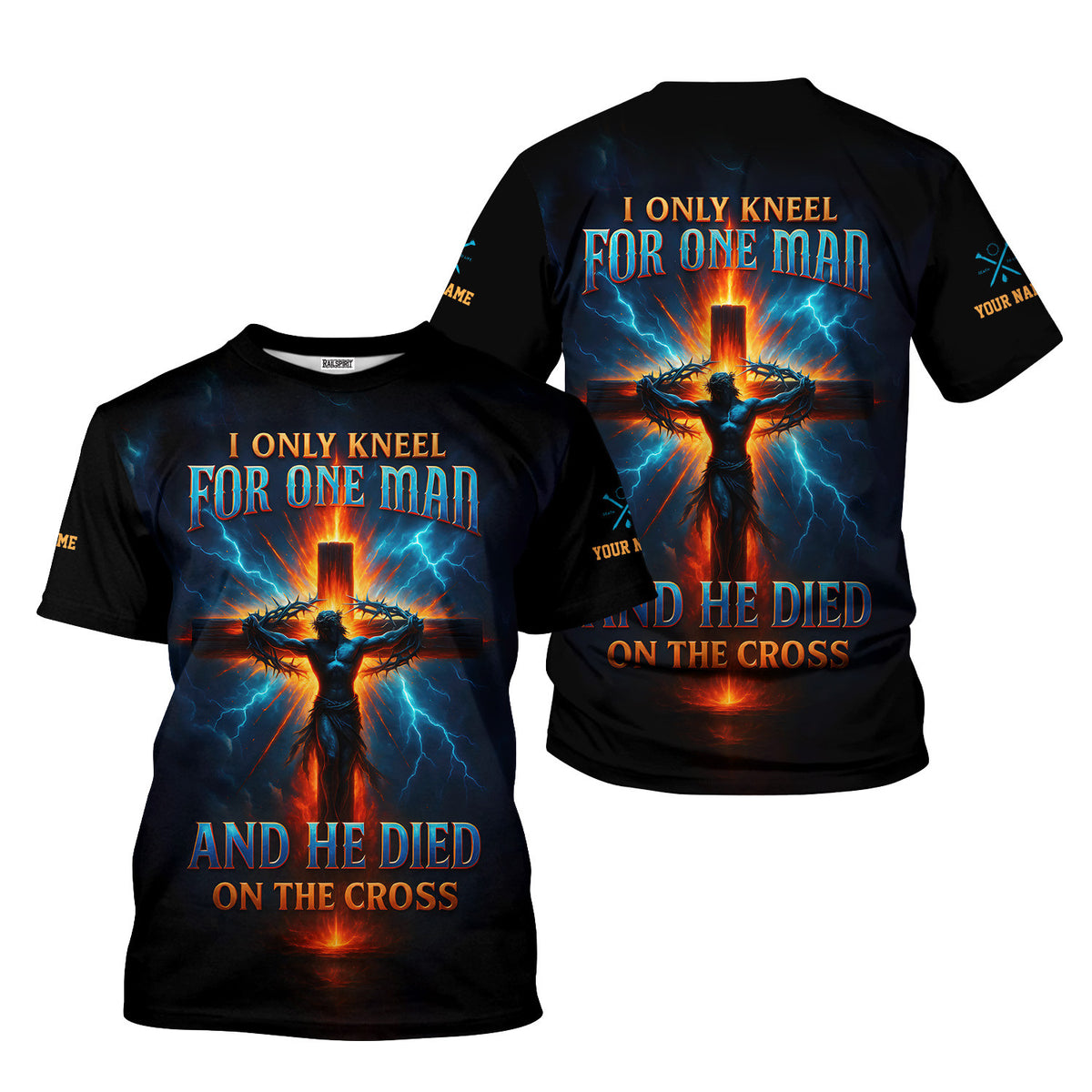 I Only Kneel For One Man And He Died On The Cross Shirt God Jesus Christian Believer Christian Gift Ideas For Men & Women