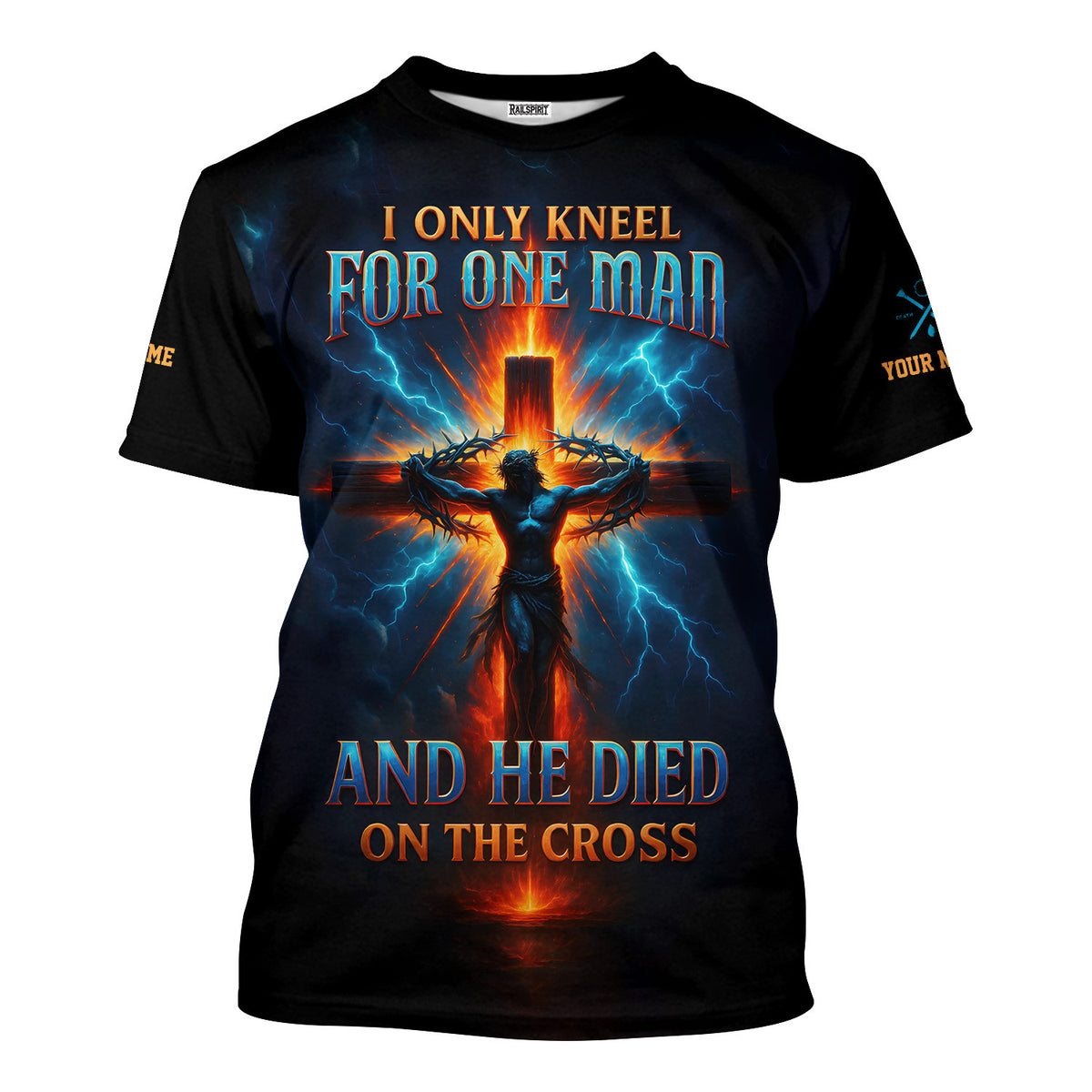 I Only Kneel For One Man And He Died On The Cross Shirt God Jesus Christian Believer Christian Gift Ideas For Men & Women