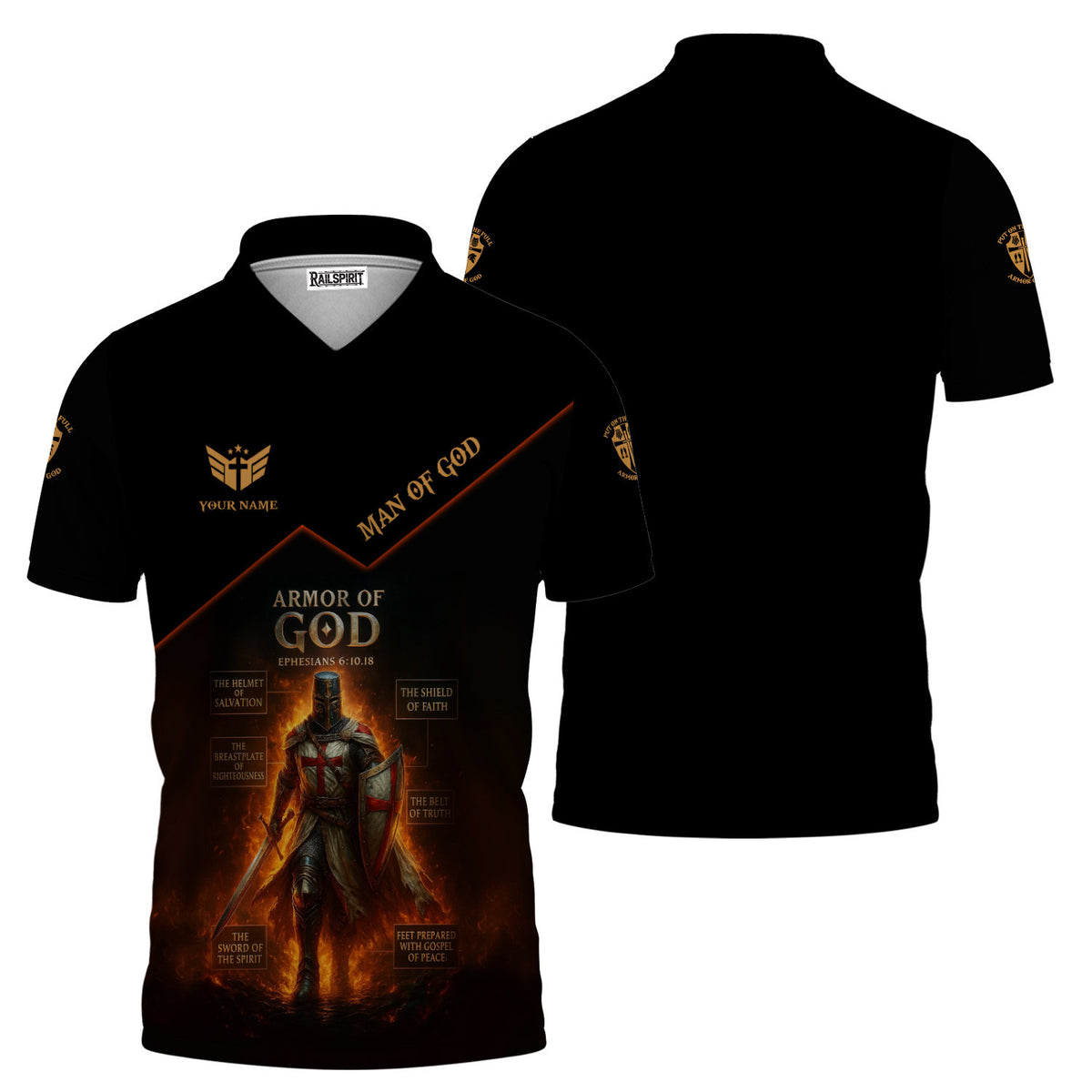 Christian Armor of God Shirt – Spiritual Battle Shirt for Believers, Faith-Based Gift for Men & Women