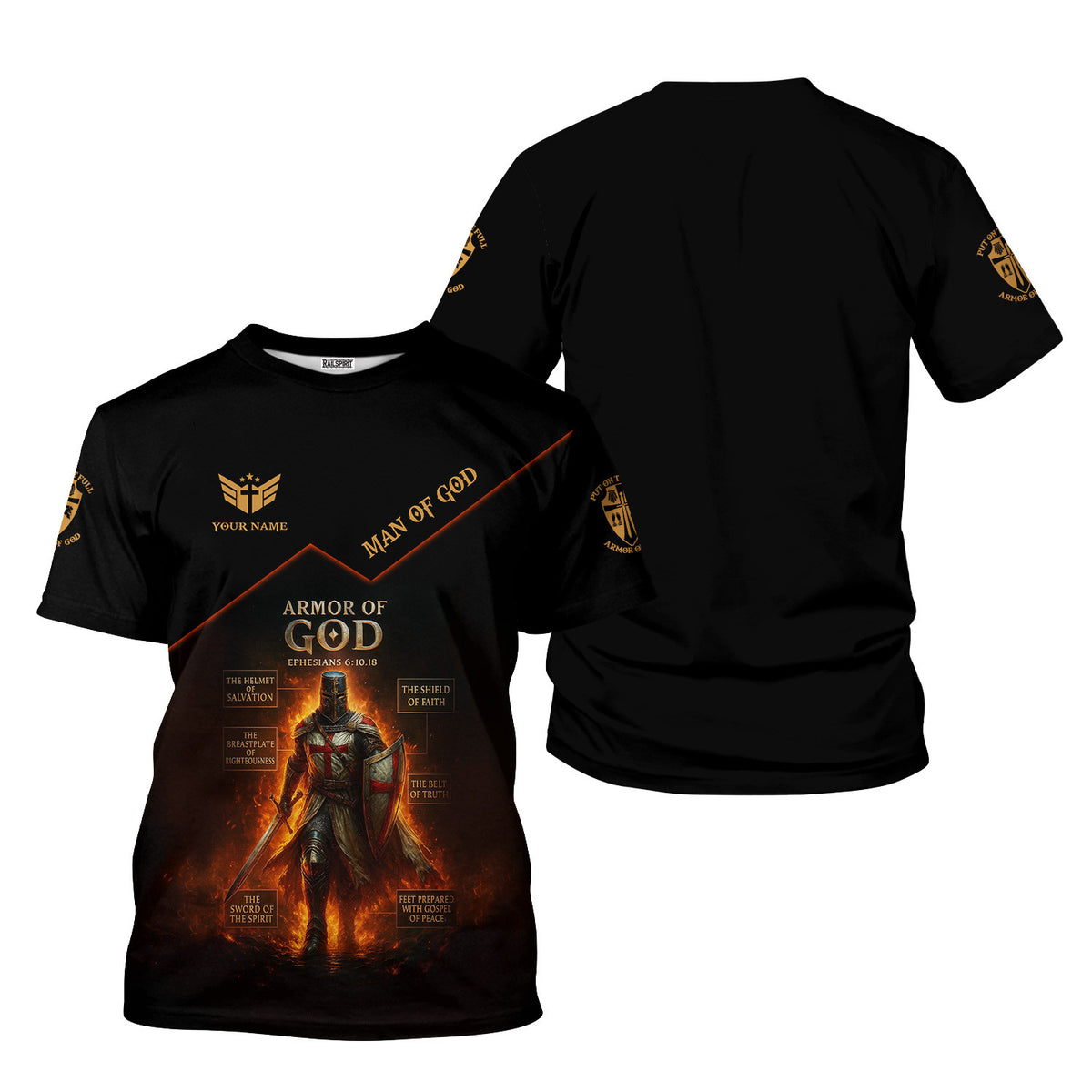 Christian Armor of God Shirt – Spiritual Battle Shirt for Believers, Faith-Based Gift for Men & Women