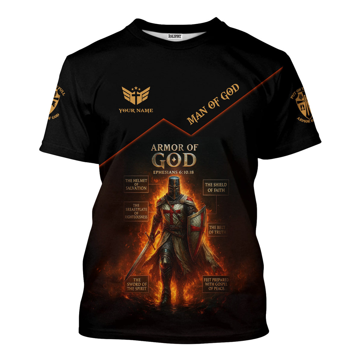 Christian Armor of God Shirt – Spiritual Battle Shirt for Believers, Faith-Based Gift for Men & Women