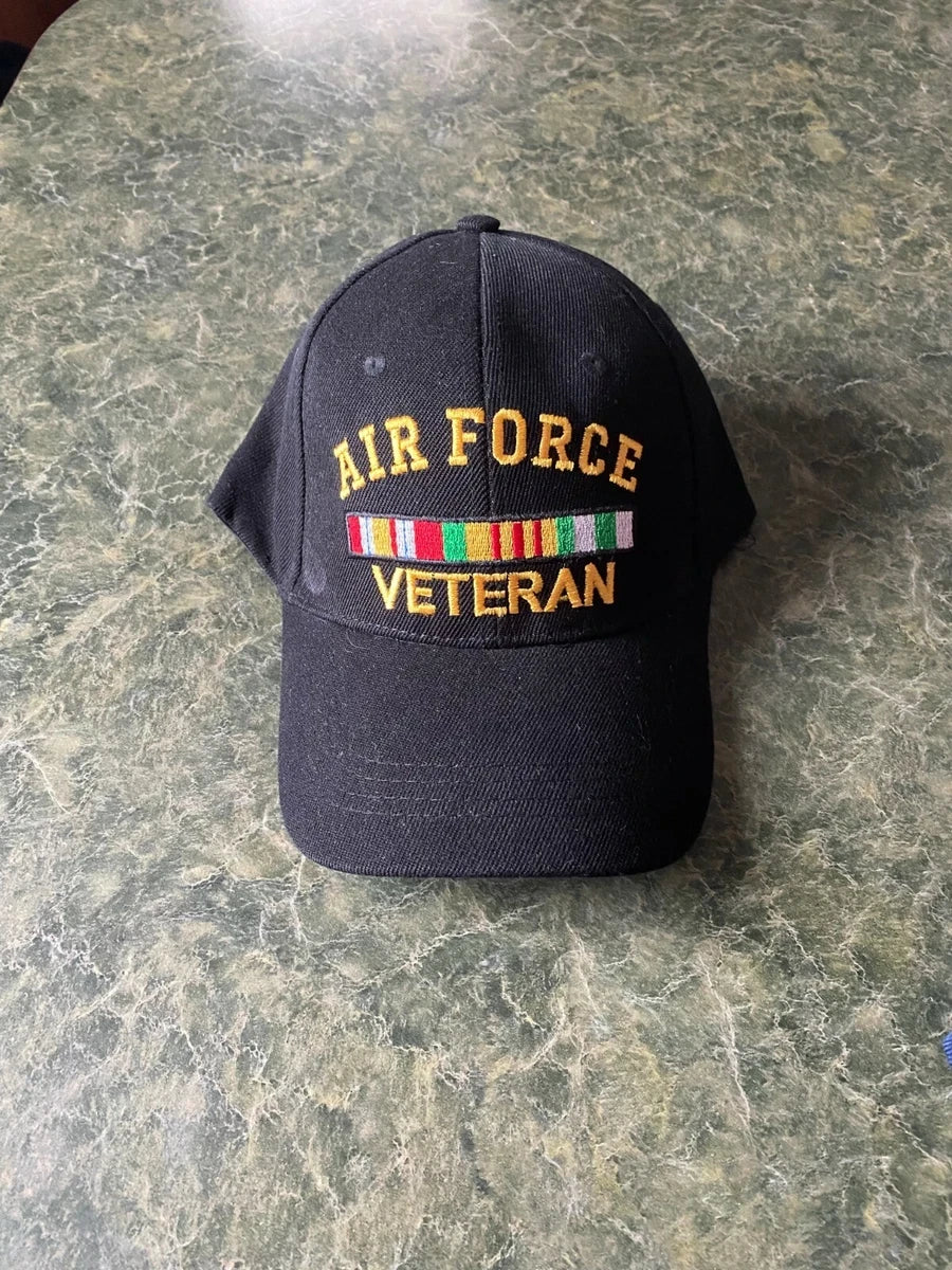 US Air Force Custom Ribbon Embroidered Veteran Hat, Gift for Husband