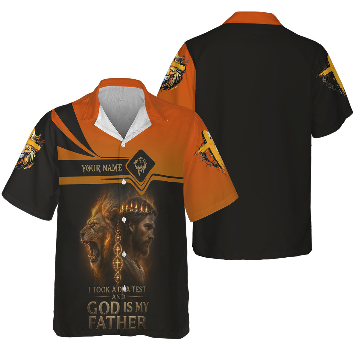 Personalized Christian Shirt - God Is My Father, Christian Lion & Jesus Design, Gift For Mens & Womens, Christian Clothes