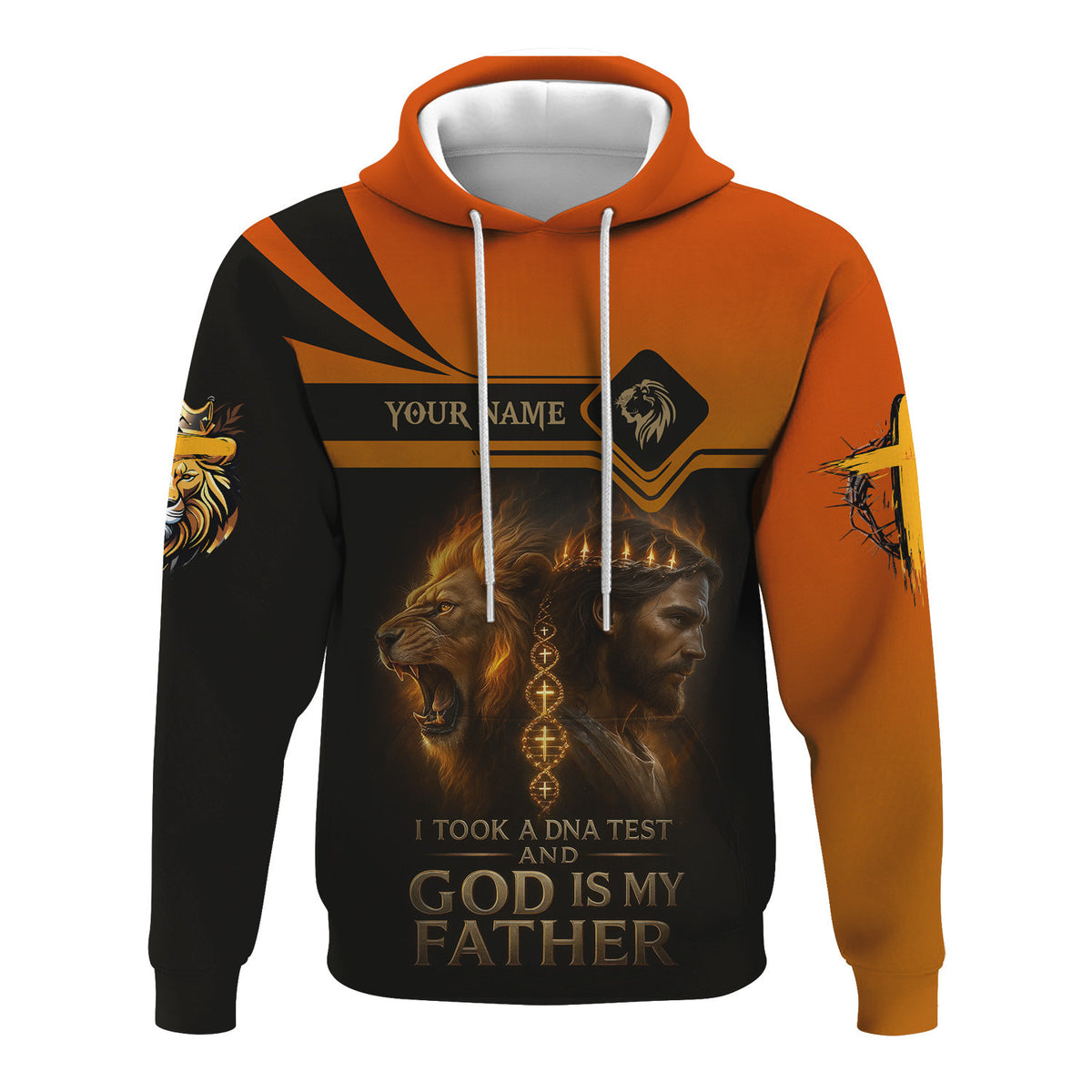 Personalized Christian Shirt - God Is My Father, Christian Lion & Jesus Design, Gift For Mens & Womens, Christian Clothes
