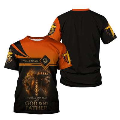Personalized Christian Shirt - God Is My Father, Christian Lion & Jesus Design, Gift For Mens & Womens, Christian Clothes