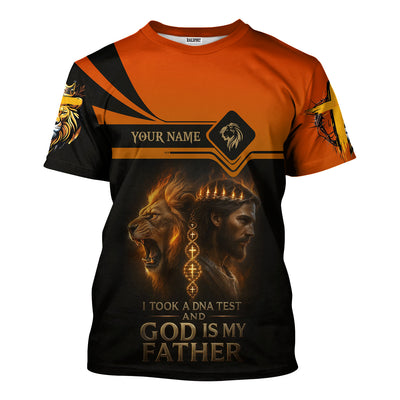 Personalized Christian Shirt - God Is My Father, Christian Lion & Jesus Design, Gift For Mens & Womens, Christian Clothes