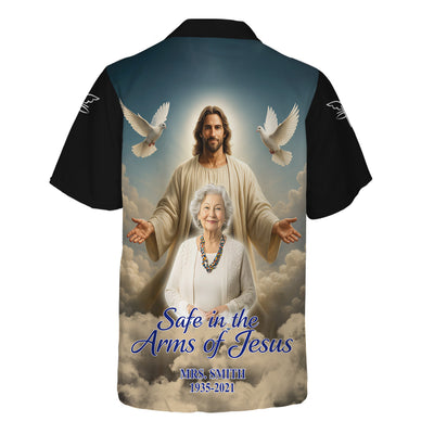 Custom Memorial Shirt - Safe in the Arms Of Jesus Shirts Mens & Womens, Christian Shirt, Gift For Christian, Tops Clothes