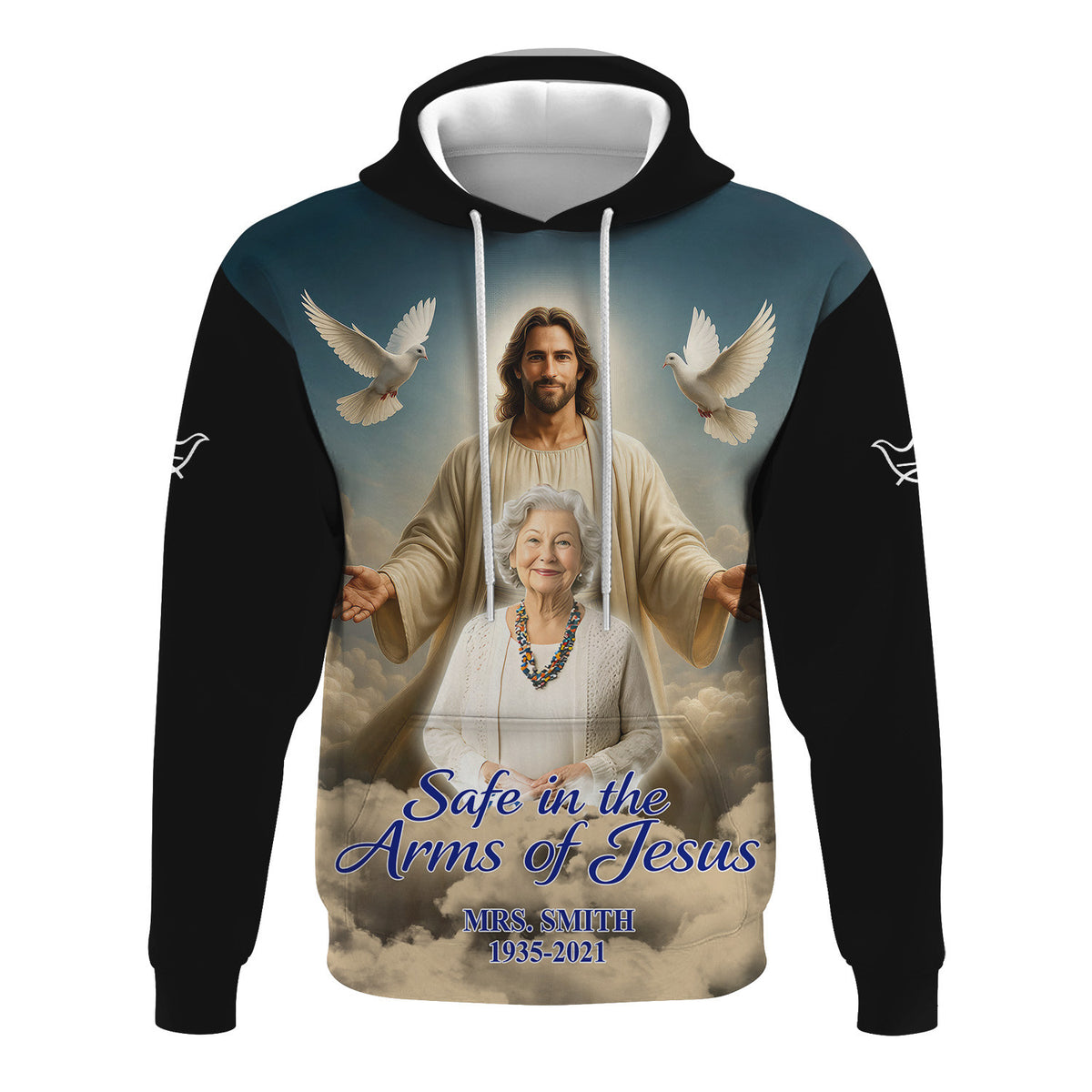 Custom Memorial Shirt - Safe in the Arms Of Jesus Shirts Mens & Womens, Christian Shirt, Gift For Christian, Tops Clothes