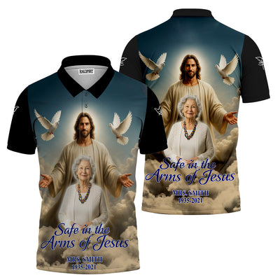 Custom Memorial Shirt - Safe in the Arms Of Jesus Shirts Mens & Womens, Christian Shirt, Gift For Christian, Tops Clothes