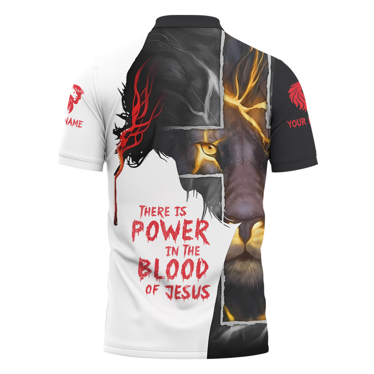 Custom Christian Lion Shirt, There Is Power In The Blood Of Jesus, Jesus Lion Apparel, Gift For Men & Women
