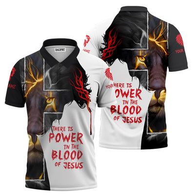 Custom Christian Lion Shirt, There Is Power In The Blood Of Jesus, Jesus Lion Apparel, Gift For Men & Women