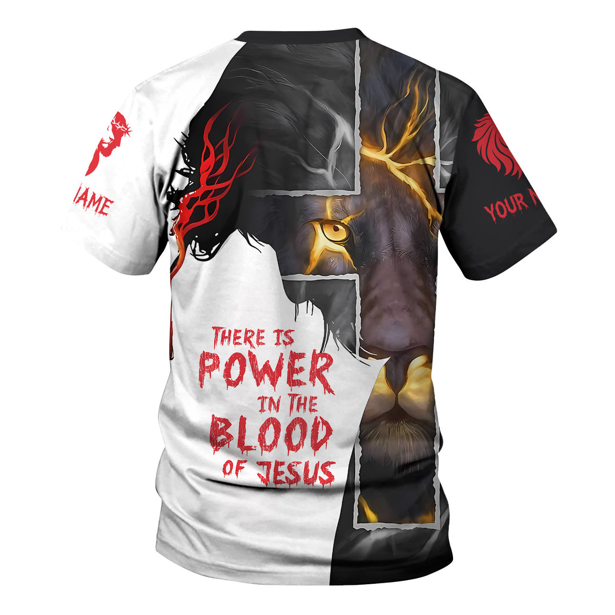 Custom Christian Lion Shirt, There Is Power In The Blood Of Jesus, Jesus Lion Apparel, Gift For Men & Women
