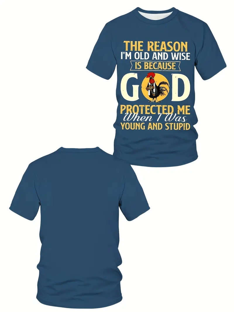 Funny Christian T Shirt The Reason I'm Old and Wise, Religious Humor Gift for Men Believers Fathers Friends