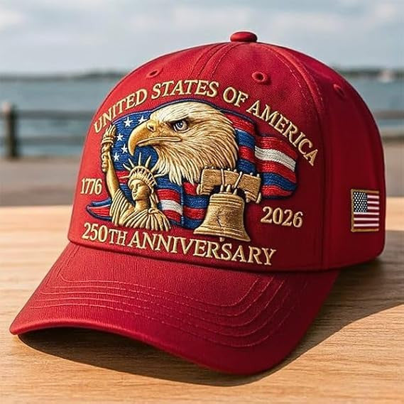 Eagle–United States 250th Anniversary Hat, Bald Eagle Printing Patriotic Baseball Cap, Adjustable Retro Cap for Men Women