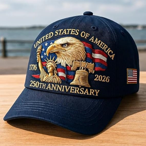 Eagle–United States 250th Anniversary Hat, Bald Eagle Printing Patriotic Baseball Cap, Adjustable Retro Cap for Men Women
