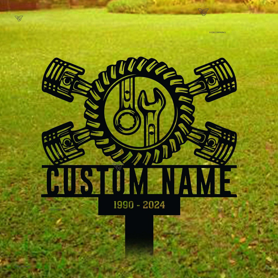 Custom Metal Cross Memorial Stake, Grave Marker, Personalized Cross Stake, Personalized Cross Cemetery Stake