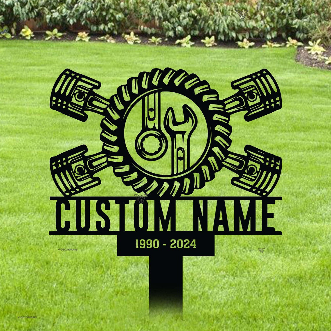 Custom Metal Cross Memorial Stake, Grave Marker, Personalized Cross Stake, Personalized Cross Cemetery Stake