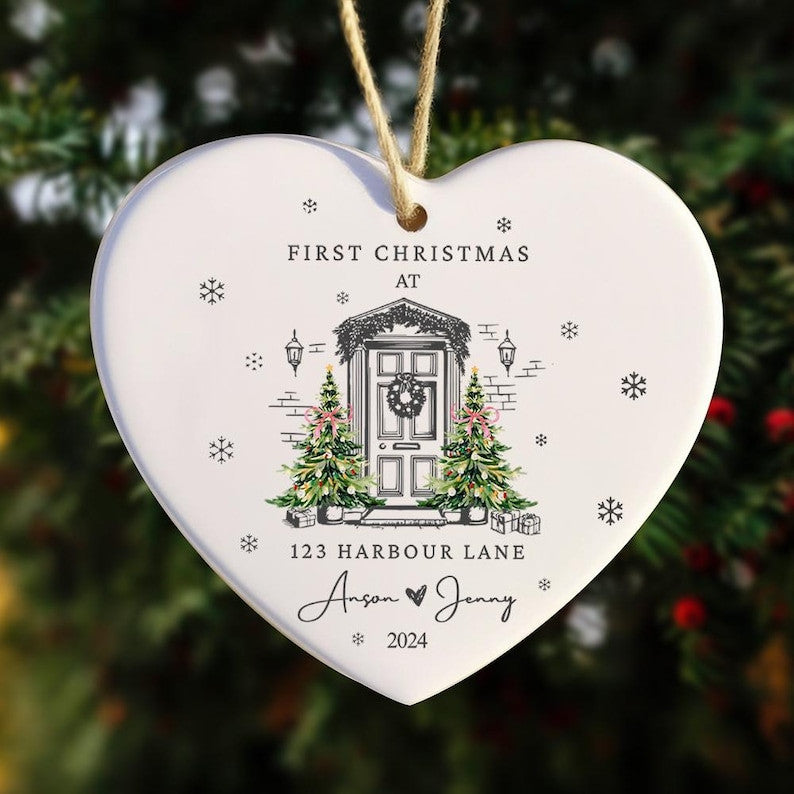Personalized First Christmas In Our New Home Ornament, New House Christmas Ornament, Our First Home Keepsake, Housewarming Bauble Gift