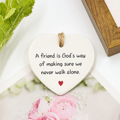 Friendship Appreciation Ornament, A Friend Is God's Way of Making Sure We Never Walk Alone, Gift for Best Friend, Friend Christmas Gifts