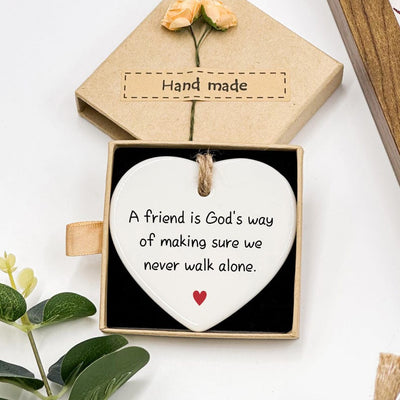 Friendship Appreciation Ornament, A Friend Is God's Way of Making Sure We Never Walk Alone, Gift for Best Friend, Friend Christmas Gifts