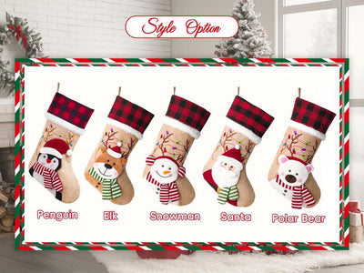 2025 Personalized Christmas Stockings, Custom Family Christmas Stockings Home Decor Embroidered Stockings With Name, Monogram Stocking