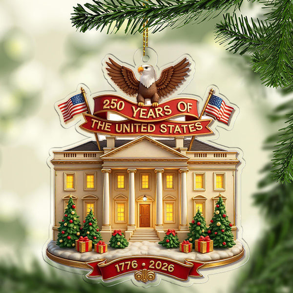 250 Years of America Acrylic Ornament | 250th Anniversary 1776–2026 | Patriotic 4th of July Ornament
