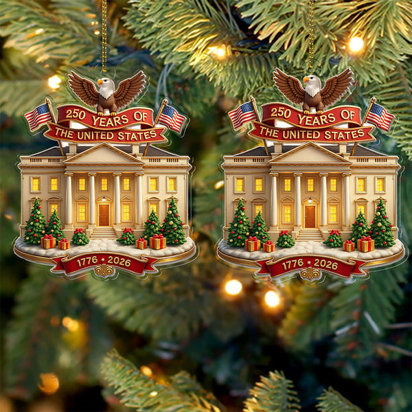 250 Years of America Acrylic Ornament | 250th Anniversary 1776–2026 | Patriotic 4th of July Ornament