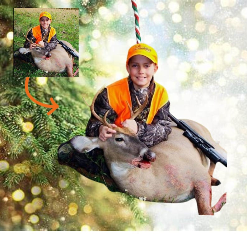 Hunting Ornament, Deer Hunt, Deer Ornament, Camo Ornament, Deer Hunting Ornament, Sportsman, Personalized Hunting, Keepsake