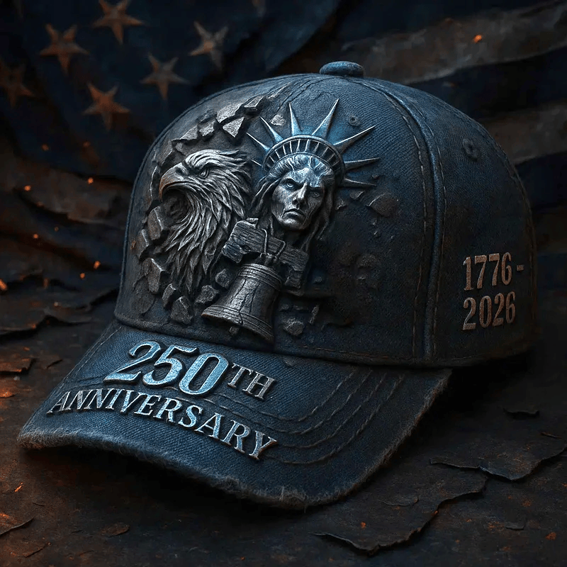 US 250th Anniversary Printed Casual Hat, Ideal Gift For Veterans & Military Fans, Best Cap 2025
