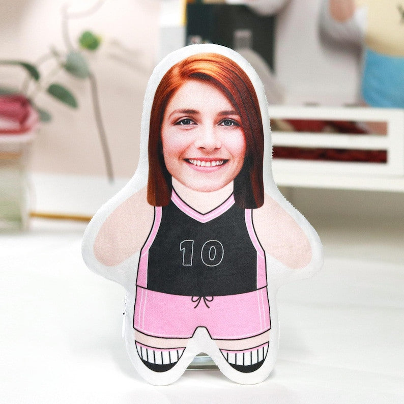 Custom Photo Doll Pillow, Personalized Mini Body Cushion from Your Picture, Cute Custom Gift for Couples, Family & Kids