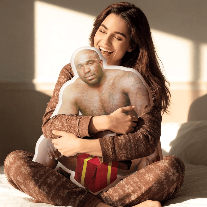 Funny Custom Photo Pillow, Personalized Body Shape Cushion from Your Picture, Gag Gift for Boyfriend, Husband, Friends