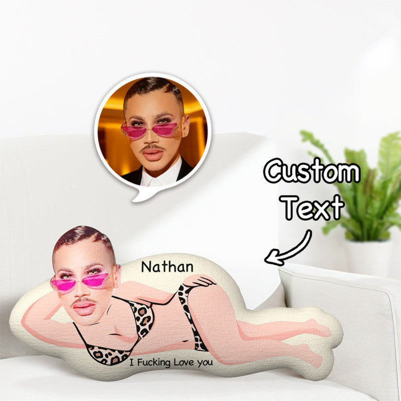 Custom Face Pillow, Funny Minime Throw Pillow, Custom Photo, Personalized Photo Minime Pillow, Gift for Him, Valentine's Day Gift