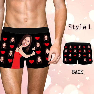 Custom Face Boxers for Men, Personalized Photo Underwear, Funny Wedding Gift for Bridegroom, Popular Anniversary Gift, Birthday Gift