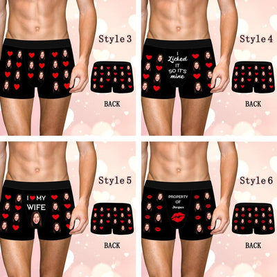 Custom Face Boxers for Men, Personalized Photo Underwear, Funny Wedding Gift for Bridegroom, Popular Anniversary Gift, Birthday Gift
