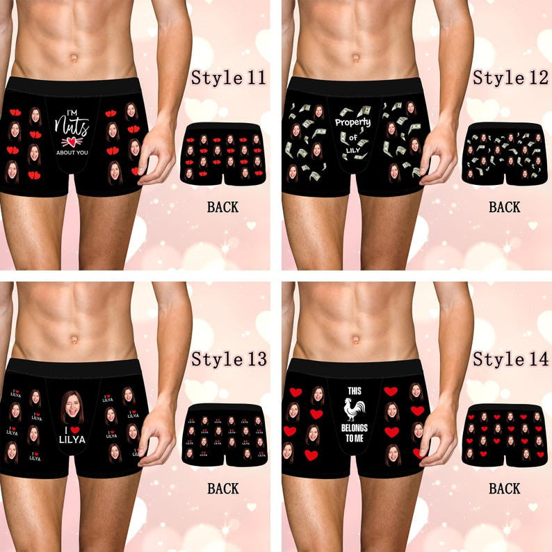 Custom Face Boxers for Men, Personalized Photo Underwear, Funny Wedding Gift for Bridegroom, Popular Anniversary Gift, Birthday Gift