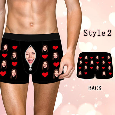Custom Face Boxers for Men, Personalized Photo Underwear, Funny Wedding Gift for Bridegroom, Popular Anniversary Gift, Birthday Gift