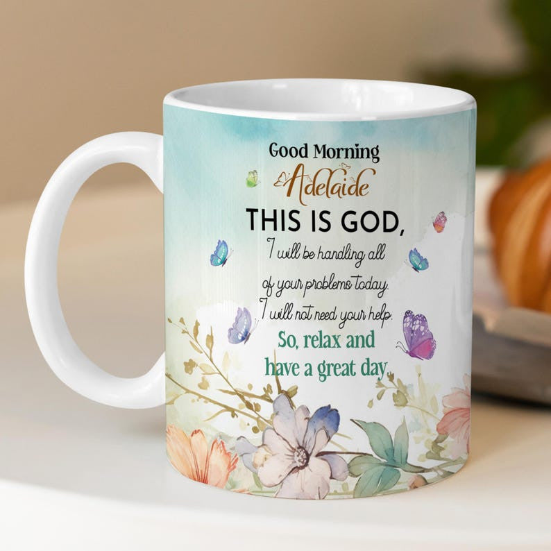 Personalized Christian Coffee Mug Bible Study Gift, Inspirational Mug For Christian Gift, Positive Coffee Mug Gifts Good Morning This Is God