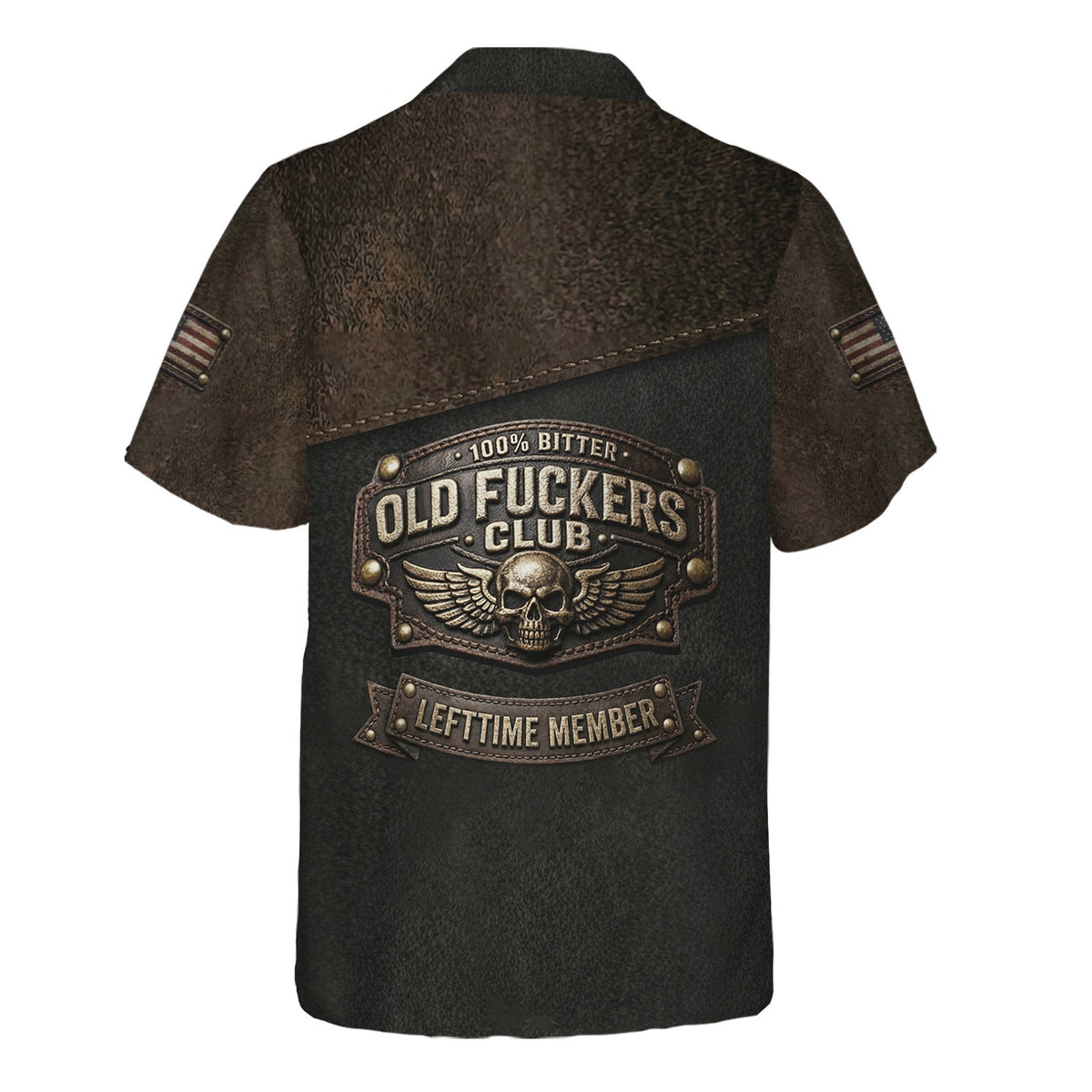 Old Fuckers Club Hawaiian Shirt, 100% Bitter Lifetime Member Button Shirt, Funny Biker Gift for Men Dad Husband