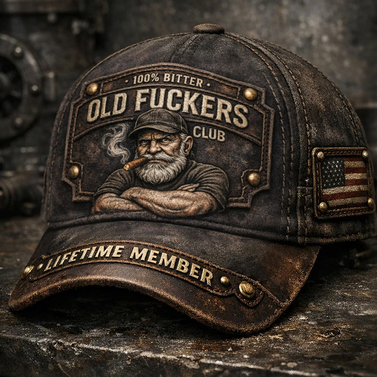 Old Fuckers Club Vintage Printed Hat, Lifetime Member Trucker Cap, Distressed Retro Cap, Funny Gift for Men Dad Husband