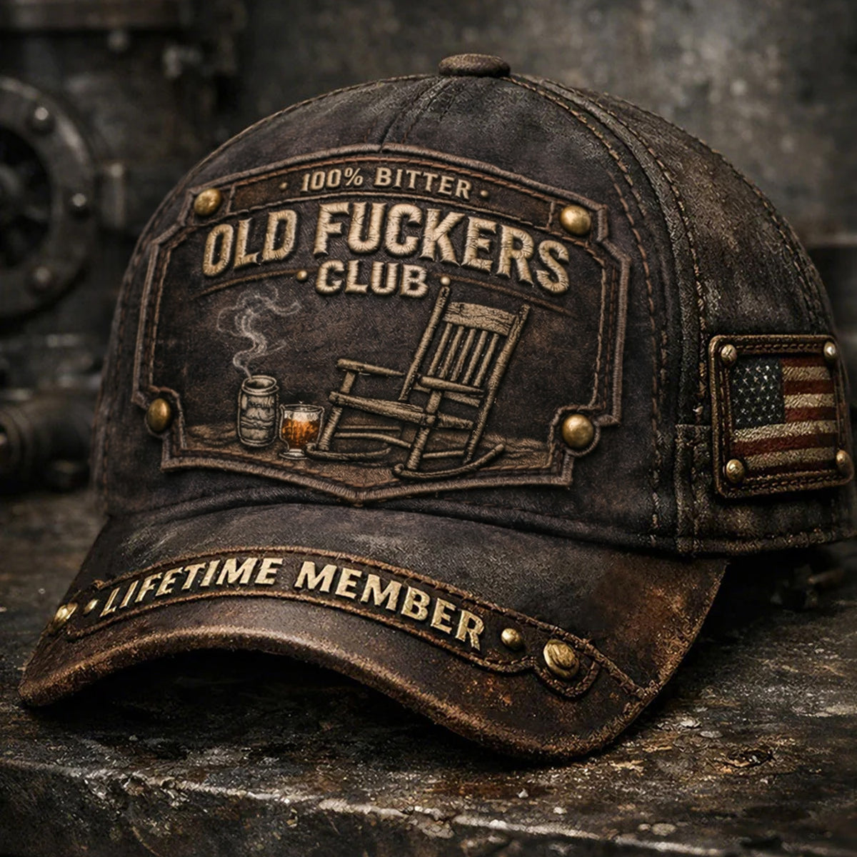 Old Fuckers Club Vintage Printed Hat, Lifetime Member Trucker Cap, Distressed Retro Cap, Funny Gift for Men Dad Husband