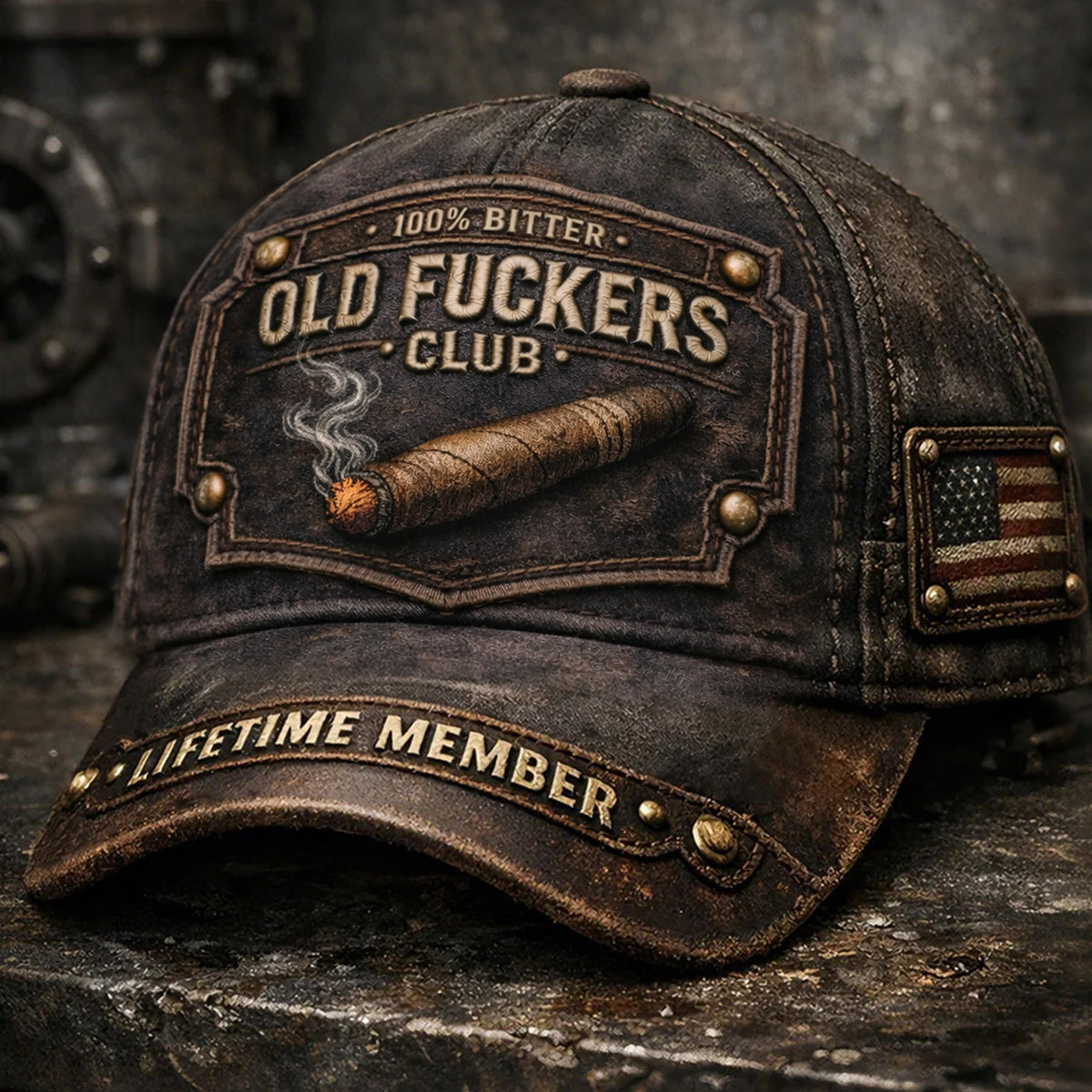 Old Fuckers Club Vintage Printed Hat, Lifetime Member Trucker Cap, Distressed Retro Cap, Funny Gift for Men Dad Husband