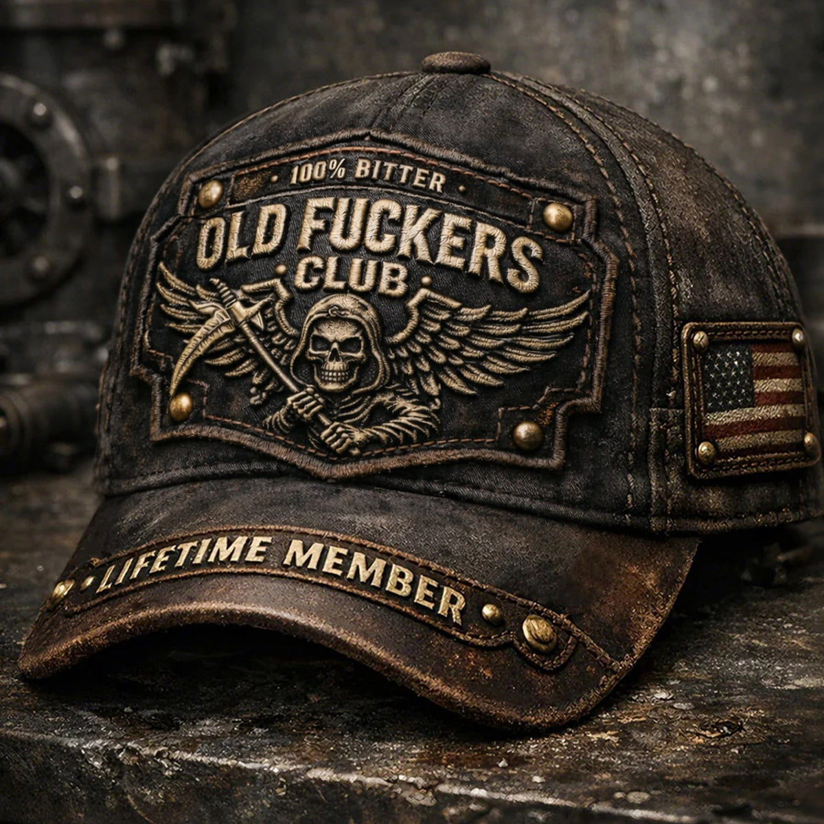 Old Fuckers Club Vintage Printed Hat, Lifetime Member Trucker Cap, Distressed Retro Cap, Funny Gift for Men Dad Husband