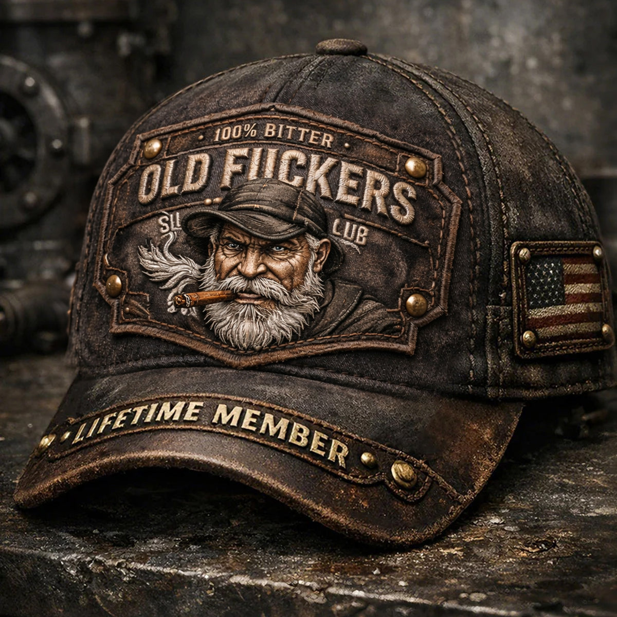 Old Fuckers Club Vintage Printed Hat, Lifetime Member Trucker Cap, Distressed Retro Cap, Funny Gift for Men Dad Husband