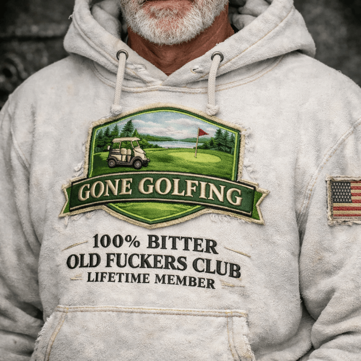 Gone Golfing Hoodie for Men, Funny Golfer Gift for Dad Grandpa, Retirement Golf Sweatshirt, Golf Lover Gift, Graphic Print Only